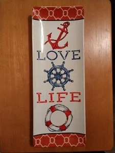NEW Certified International Coastal Life Love Life 6"x16" Rectangular Platter - Picture 1 of 5