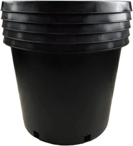 Calipots 5-Pack 15 Gallon Premium Black Plastic Nursery Plant Container - Picture 1 of 3
