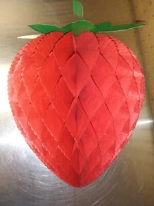 8in Strawberry Tissue Decoration - New - Unused - Picture 1 of 2