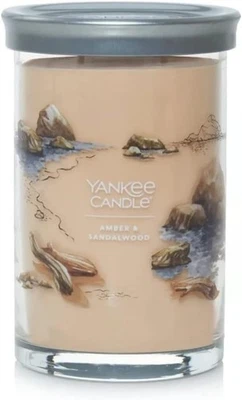 Vela Tumbler Signature Grande Âmbar e Sândalo 20 oz - Vela Yankee Nova! - Imagem 1 de 2
