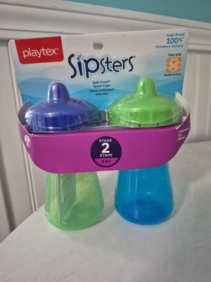 PLAYTEX/Sipsters-Etapa 2/Tazas de boquilla a prueba de derrames/Paquete de etapa 2/2 Foto 1 de 4