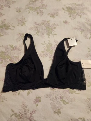 Sujetador sin forro negro básicamente hermoso para mujer en Gossamer nuevo con etiquetas talla 36D Foto 1 de 4