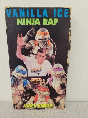 Vintage Vanilla Ice Teenage Mutant Ninja Turtles Ninja Rap VHS Video Single 1991 - Image 1 of 4