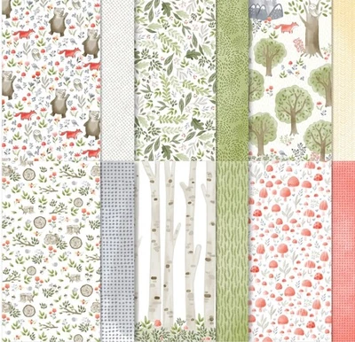 Stampin Up! Happy Forest Friends, 12 hojas de papel especial, 12" x 12", nuevo Foto 1 de 2