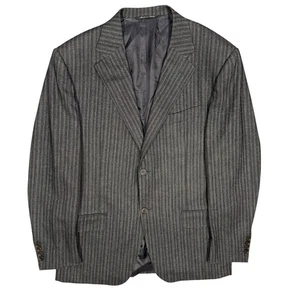 Canali Wool Cashmere Blazer Striped Sport Coat Made in Italy Brown 40R - Picture 1 of 11