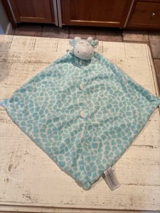 Angel Dear Blue Light Blue Aqua Giraffe Cow Plush Lovey Baby Security Blanket - Picture 1 of 7