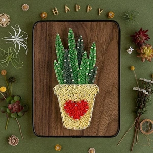 String Art DIY Kit - Aloe. Wizardi Craft Kit F07-M12-3-DH9004 - Picture 1 of 6