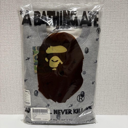 A BATHING APE (BAPE) Felpa A BATHING APE grigia 2XL capospalla mai usata