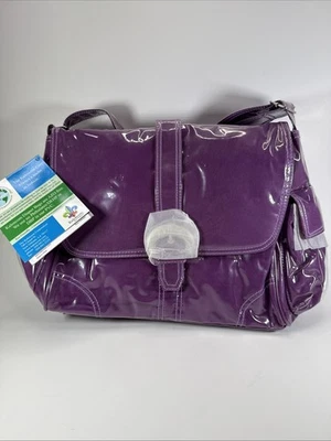 Kalencom Buckle Laminated Diaper Bag Purple Water Proof EUC - Image 1 of 4