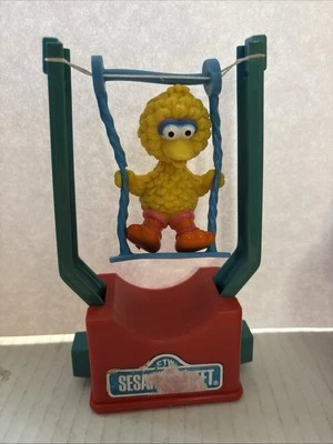 Lindo juguete de colección CTW Plaza Sésamo bebé pájaro grande acrobático abatible columpio años 80/90 Foto 1 de 3