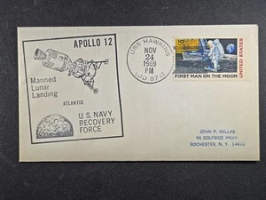 1969 U.S. Apollo 12 U.S.S. Hawkins Recovery Force cover stk#A151 - Picture 1 of 3
