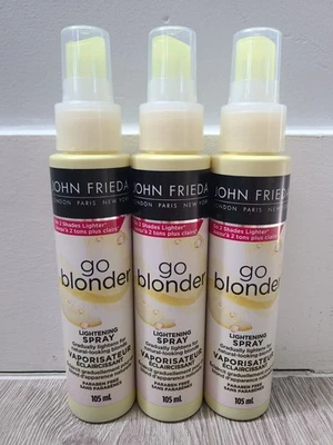 3 X John Frieda GO 金发美白喷雾瓶 2 色打火机 — 第 1/2 张图片