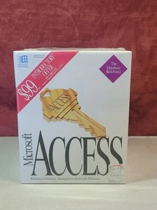 Microsoft Access v 1.00 Vintage Software Windows 3.5 Discs Sealed New - Picture 1 of 5