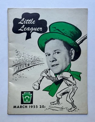 Publicidad de béisbol Stan Musial de la revista Little Leaguer de marzo de 1955 Foto 1 de 4