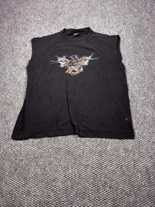 Vintage Harley Davidson Shirt Mens XL Black Sleeveless Barnett El Paso 2000s - Picture 1 of 8