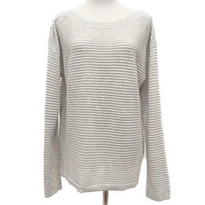 One Grey Day Gray Cotton Sweater Size Large - Picture 1 of 11