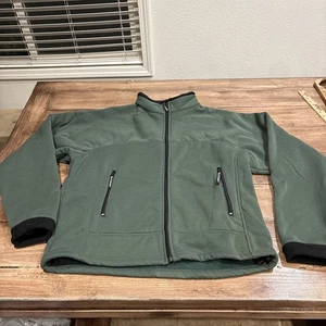 Chaqueta polar negra diamante para hombre XXL verde cremallera completa chapada - Imagen 1 de 10