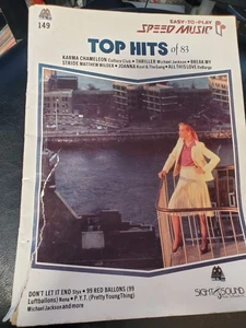 Speed Music Easy to play / 'Top Hits of 1983' Chord Organ/or any /FAIR CONDITION - Picture 1 of 3