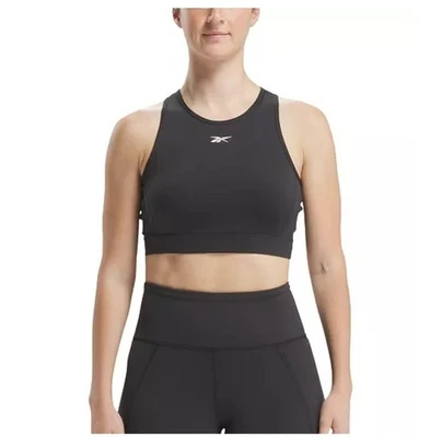 Nwt Reebok Women's Identity Train Vector Bralette Size Small Black - Image 1 of 4