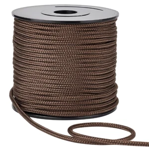 100m Nylonseil Kordel, 3mm braun Jalousienschnur Fallschirmschnur geflochten Lift Schatten - Bild 1 von 6