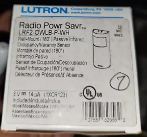 Sensore di occupazione montaggio a parete radio wireless Lutron LRF2-OWLB-P-WH - Foto 1 di 3