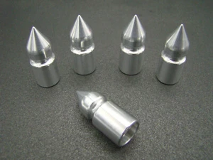 VALVE STEM CAPS Billet Aluminum SHORT Spike JEEP   wheel 5 pack MADE IN THE USA - Picture 1 of 1