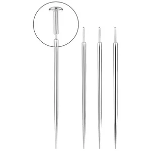 4Pcs Stainless Steel 18G 16G Threadless Insertion Pins Body Piercing Taper Tool - Picture 1 of 7