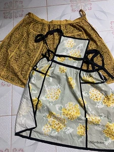 Yves Saint Laurent Apron Vintage 90s Custom Reworked Handmade Kitchen Wear - Picture 1 of 11
