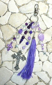 ★ DIY ★ Colgante de bolsillo ★ CRUZ ★ púrpura ★ - Imagen 1 de 5