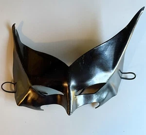 Cosplay Quality Handmade BATGIRL MASK Black Leather Adult Size Batman - Picture 1 of 2