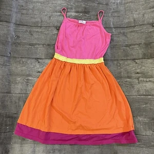 Mädchen Sommerkleid Hanna Andersson hell abgestuft Farbblock Größe 150 (US 12) - Bild 1 von 3