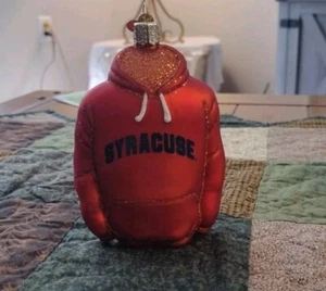 Syracuse University Hoodie Old World Christmas Glass Ornament - Picture 1 of 4