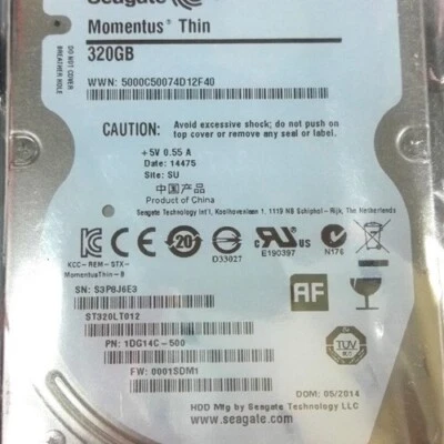 Seagate 320GB ST320LT012 5400RPM 16MB Cache SATA 2.5" Laptop HDD Hard Drive - Image 1 of 3