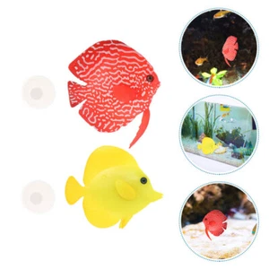 2Pcs Aquarium Decoration Fake Fish Artificiales Para Goldfish - Picture 1 of 12
