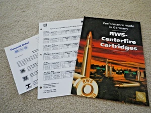 VINTAGE - CATALOG / BROCHURE - DYNAMIT NOBEL RWS CENTERFIRE CARTRIDGES - GERMANY - Imagen 1 de 15