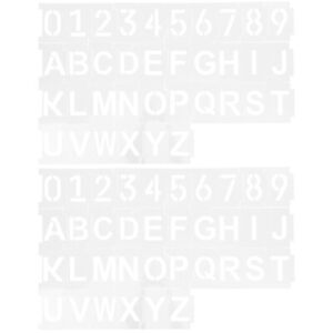 2 Sets Alphabet-Schablonenvorlagen Alphanumerische Briefschablone Aushöhlen