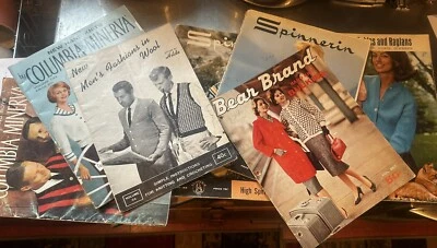 7 Early  Pattern Books 2 Spinnerin, Bernat,Bear Brand, Hilde, 2 Columbia Minerva - Image 1 of 4