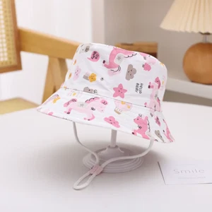 New Children Bucket Hats Panama Summer Baby Sun Hat for Girls and Boys Beach Sun - Picture 1 of 29