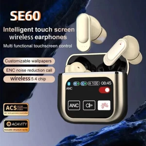 LCD Touch Screen Earbuds Over True Wireless Bluetooth 5.4 Headphones Earphones - Zdjęcie 1 z 26