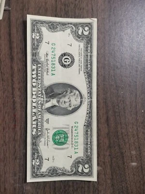 Купюра 2 доллара 2003 - Изображение 1 из 2