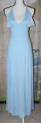 **baby Blue Long Stretch Formal Prom Homecoming Bridesmaid Halter Dress - Size L