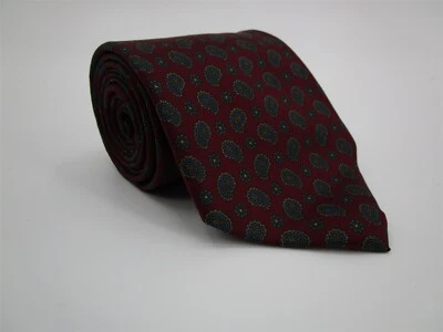 Hathaway Men's Tie Red Paisley 55" Long x 3.5" Wide Silk USA Short - Image 1 of 4