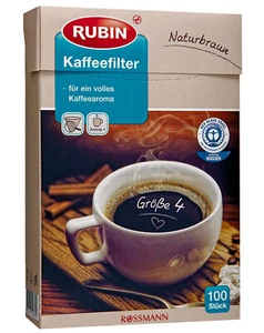 Filtro de café rubí ~ tamaño 1 x 4 - paquete de 100 ~ filtro de papel de café compostable - Imagen 1 de 3