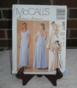 McCalls Sewing Pattern 9677 Misses Size 6-10 Wedding Gown/Evening uncut F/F - Picture 1 of 2