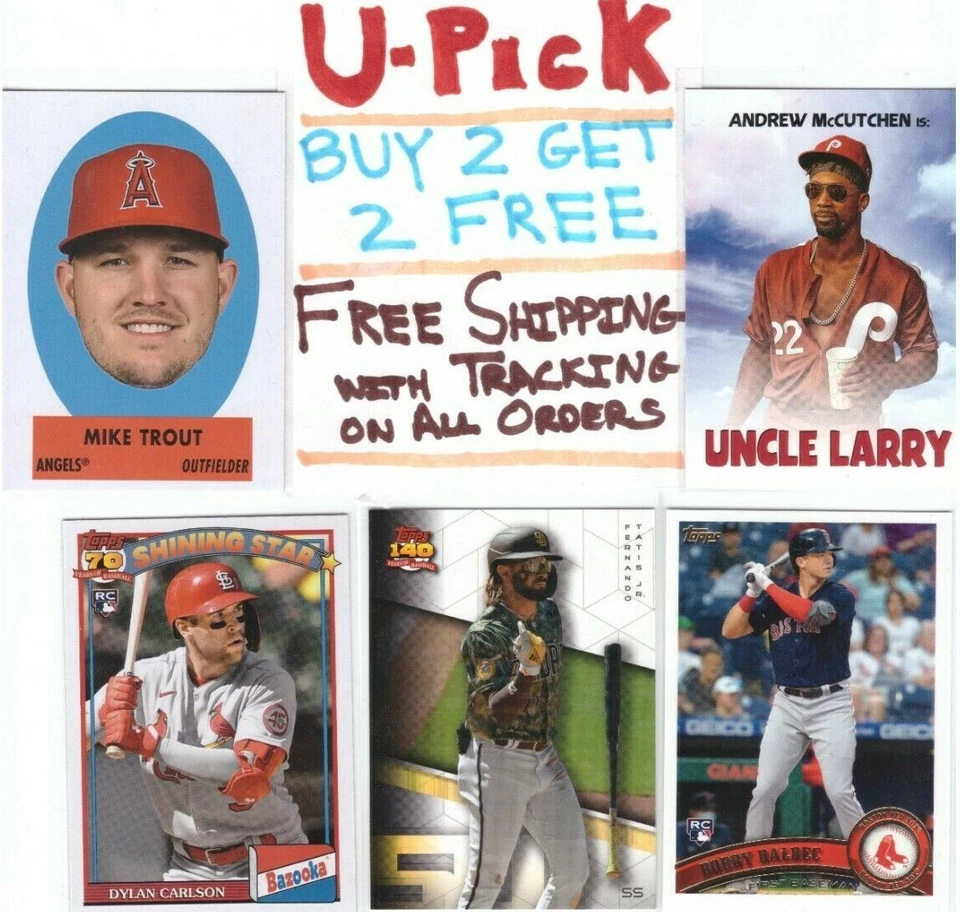 2021 Topps Archives Base (181+) Inserts RC HOF Stars Buy 2 Get 2 FREE Ships FREE - Image 1 of 1