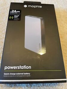 Mophie Gray Powerstation 24 Hour Quick Charge External Battery - 6000 mAh (New)