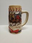 1986 B Series Budweiser Christmas Beer Stein Clydesdale Holiday Mug, Pre-owned  for sale