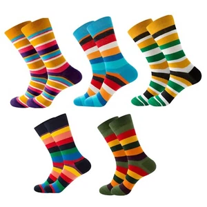 Bunte Damen Socken (37-44) – 5 Paar Ringelsocken, Baumwolle, Komfort & Stil - Bild 1 von 6