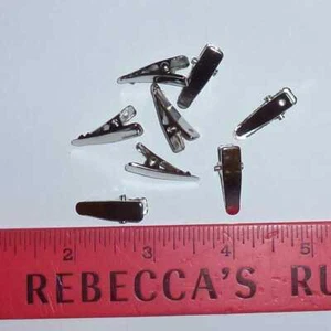 Artículos de artesanía suministros de arco para perros 25 mm punta de presión curva clips de cocodrilo de metal - Imagen 1 de 2