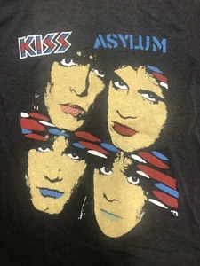 Vintage Rock T Shirt- Kiss Asylum Tears Are Falling NOS M Black Gene Simmons - Picture 1 of 5